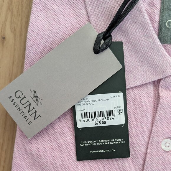 NWT Rodd & Gunn The Gunn Polo Shirt, Sports Fit – Men’s XXL – Lotus Pink - Picture 2 of 7